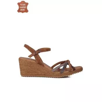 Женские светло-коричневые замшевые сандалии Новые летние удобные дышащие повседневные качественные стильные легкие сандалии