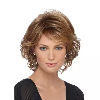 Женские светлые каштановые вьющиеся волосы, термостойкие свободные пушистые парики с челкой, модные женские мумии для ежедневного использования, костюм для вечеринки, парик золотисто-коричневый