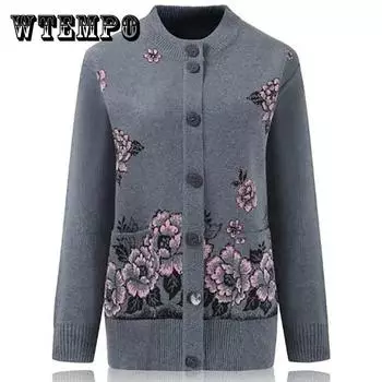 Женские свитера, осенне-зимние вязаные кардиганы, свитер больших размеров, пальто с цветочным принтом, женский свитер, кардиганы XXXXL