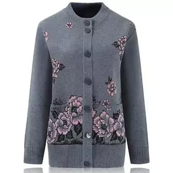 Женские свитера, осенне-зимние вязаные кардиганы, свитер больших размеров, пальто с цветочным принтом, женский свитер, кардиганы XL