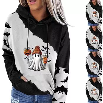 Женские свитшоты оверсайз, флисовые толстовки с длинным рукавом, осенние наряды с карманом L киноварь