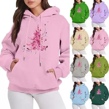 Женские свитшоты оверсайз, флисовые толстовки с длинным рукавом, осенние наряды с карманом XXL