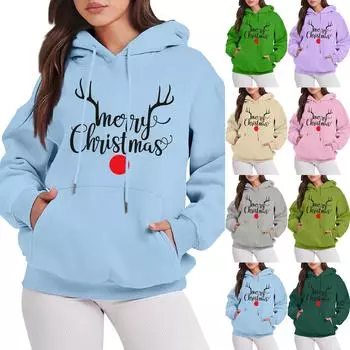 Женские свитшоты оверсайз, флисовые толстовки с длинным рукавом, осенние наряды с карманом M фиолетовый