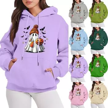 Женские свитшоты оверсайз, флисовые толстовки с длинным рукавом, осенние наряды с карманом XXL