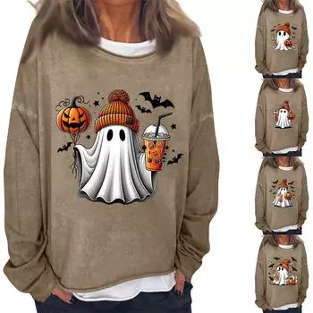 Женские свитшоты оверсайз, флисовые толстовки с длинным рукавом, осенние наряды с карманом XXL