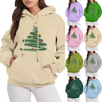 Женские свитшоты оверсайз, флисовые толстовки с длинным рукавом, осенние наряды с карманом S