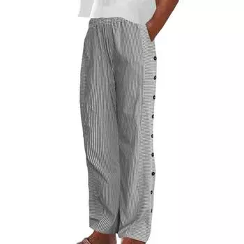 Женские свободные брюки с высокой талией, летние прямые повседневные брюки больших размеров 5XL