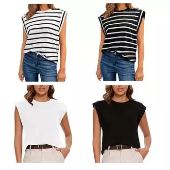 Женские свободные футболки без рукавов, повседневный жилет, топ L