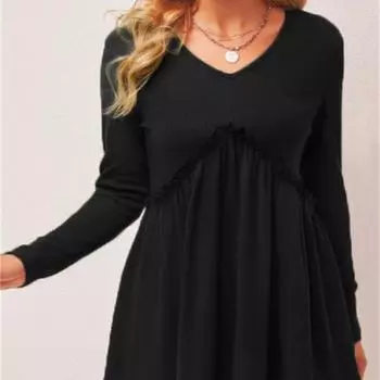 Женские свободные футболки с v-образным вырезом, футболки и топы с длинными рукавами S