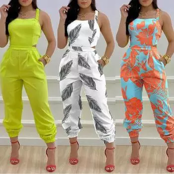 Женские свободные комбинезоны с длинными карманами, комбинезон, брюки, брюки XXL