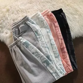 Женские свободные повседневные леггинсы с завязками в стиле ретро, простые спортивные штаны XXXXXL белый