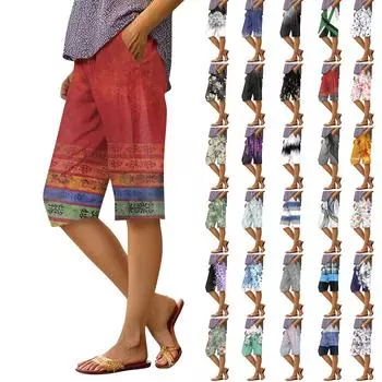 Женские свободные повседневные свободные шорты с нерегулярными полосками и карманами с эластичной резинкой на талии XL чёрный