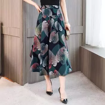 Женские свободные широкие брюки лето осень стильные и удобные брюки в стиле бохо с высокой талией стильный темперамент XL