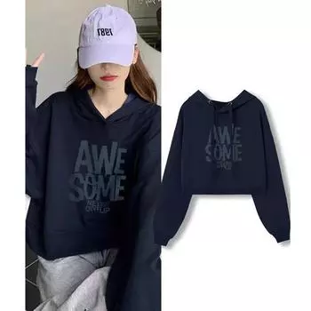 Женские свободные свитера с длинным рукавом и круглым вырезом, женские топы, однотонные толстовки M чёрный