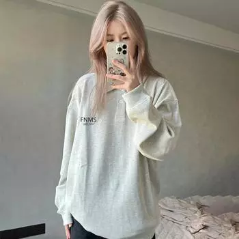 Женские свободные свитера с длинным рукавом и V-образным вырезом, женские топы, однотонные толстовки M серый