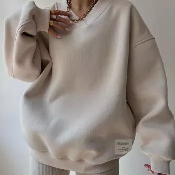 Женские свободные свитера с длинным рукавом и V-образным вырезом, женские топы, однотонные толстовки S хаки