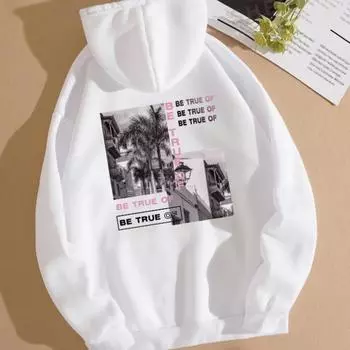 Женские свободные толстовки с капюшоном Urban Street View с принтом, блузки, толстовки, повседневные свитера с длинным рукавом XS красный