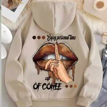 Женские свободные толстовки с принтом пальцев, блузки, толстовки, повседневные свитера с длинным рукавом XS бежевый