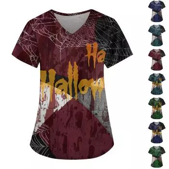 Женские свободные топы с коротким рукавом Повседневные топы больших размеров с V-образным вырезом и короткими рукавами Повседневные летние футболки Женские топы Футболки Рабочая одежда XL циан