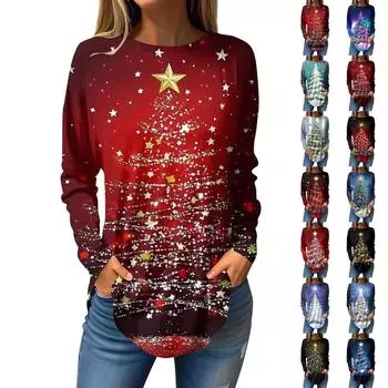 Женские свободные топы с круглым вырезом и капюшоном с длинными рукавами, повседневные топы, домашние пижамы для отдыха, топы XL красный