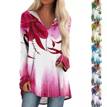 Женские свободные топы с V-образным вырезом и капюшоном с длинными рукавами, повседневные топы, домашние пижамы для отдыха, топы L зелёный