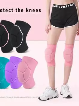 Женские танцевальные колени, стоящие на коленях для защиты надколенника, верховой езды и бега, один комплект вязаного теплого защитного снаряжения L