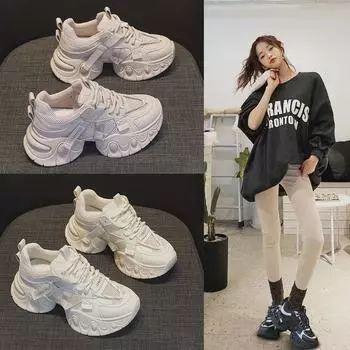 Женские танцевальные кроссовки Air Cushion Mesh на толстой подошве, весна 2024 г. 37