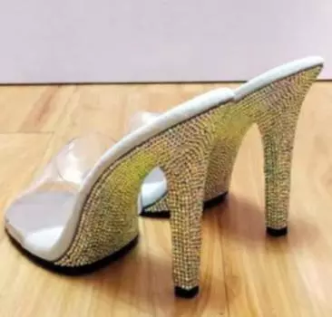 Женские танцевальные сандалии 12 см, специальная обувь, модель Ratio, ромбовидная подошва 34 прозрачный