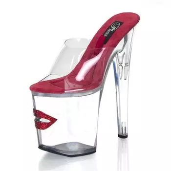 Женские танцевальные сандалии на платформе, каблук 20 см, платформа до щиколотки 10 см, пикантная обувь на платформе с цветком розы YKC 34