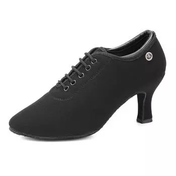 Женские танцевальные туфли на высоком каблуке для выступлений в стиле латиноамериканского джаза, танцевальная обувь на шнуровке, танцевальная обувь для учителей, дышащая и удобная 34
