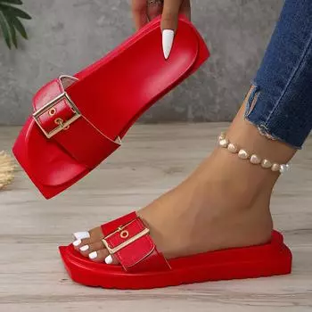 Женские тапочки 2024 года, новые летние сандалии на платформе, дизайнерские модные повседневные тапочки, домашняя нескользящая обувь для женщин, женские тапочки 36 чёрный