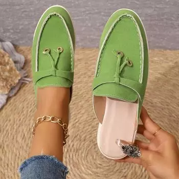 Женские тапочки 2024 года, новые повседневные сандалии на плоской подошве, большие размеры, для ходьбы на открытом воздухе, модные тапочки, женские тапочки Zapatos De Mujer 35 абрикосовый