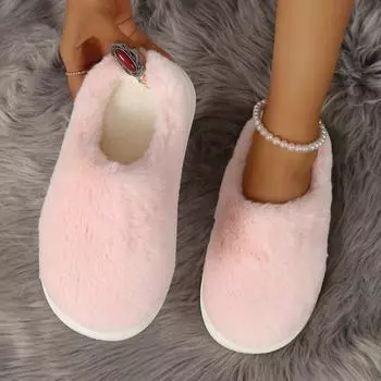 Женские тапочки 2024 года, новые зимние домашние меховые тапочки с рисунком кота, нескользящие, мягкие, теплые, для дома, спальни, пары, обувь, горки, женские 36-37 чёрный