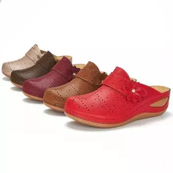 Женские тапочки Baotou, повседневные универсальные тапочки, домашние тапочки, летние нарядные мюли на плоской подошве, сандалии, удобные шлепанцы для женщин 35