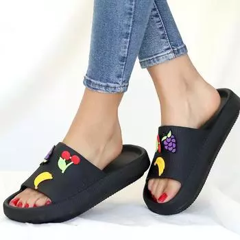 Женские тапочки Comfort с фруктовым узором 001-0246-22