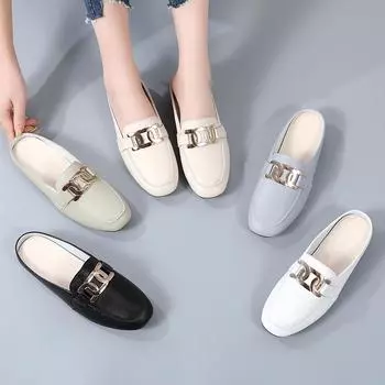 Женские прогулочные тапочки с открытой спиной, летние сандалии, туфли без застежек, закрытые тапочки, женские белые повседневные дорожные сабо EU: 36 чёрный