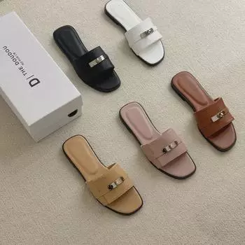 Женские тапочки для отдыха на природе лето 2025: Римские сандалии New Lock Design, шлепанцы в стиле фей 38