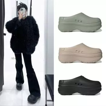 Женские тапочки для пар, садовые сабо, женские, водонепроницаемые, для поваров, удобные сандалии, тапочки для домашних животных, для рыбалки на открытом воздухе 36-37 чёрный