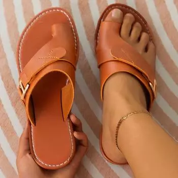 Женские тапочки для улицы, повседневные, пляжные, женская обувь, летние, новые, на плоской подошве, шлепанцы, сандалии для ходьбы, с пряжкой на носке, женские, Zapatos Mujer 36 бежевый