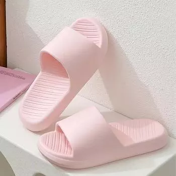 Женские тапочки для ванной из ЭВА, толстая подошва, летние домашние тапочки 42-43 светло-серый