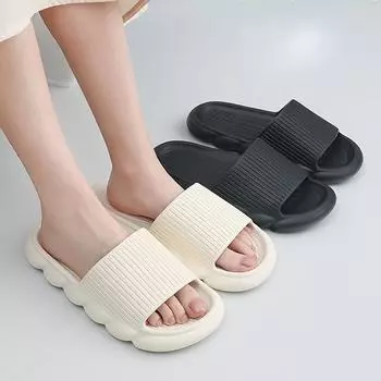 Женские тапочки для ванны, нескользящие домашние шлепанцы на толстой платформе с рисунком кота, пляжные сандалии, женские шлепанцы для дома и улицы 40-41 чёрный