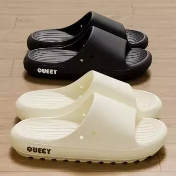 Женские тапочки, дышащие, нескользящие, мягкие, для дома и улицы, сандалии, летняя, удобная, легкая, на платформе, мужская обувь 40-41 чёрный