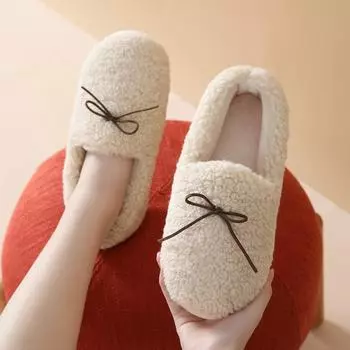 Женские тапочки из хлопка с мягкой подошвой и мехом — идеальный вариант для комфортного пребывания дома в послеродовой период, осенью и зимой. 40-41 (39-40 feet recommended)