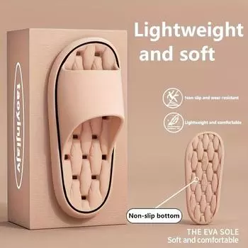 Женские тапочки из ЭВА — легкие, нескользящие, быстросохнущие, удобные для дома и ванной, можно стирать вручную, подходят для всесезонного ношения 36/37 чёрный