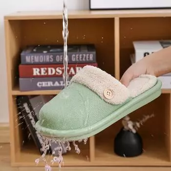 Женские тапочки из ЭВА, зимние теплые сабо, женские замшевые плюшевые домашние тапочки для дома и отдыха на природе, хлопковые тапочки с эффектом памяти Zapatillas Mujer 5 тёмно-синий