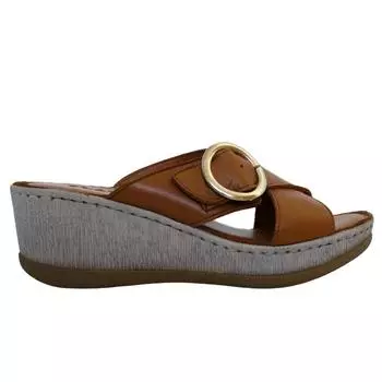 Женские тапочки из натуральной кожи на каблуке