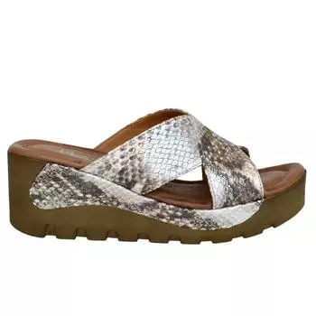 Женские тапочки из натуральной кожи на каблуке