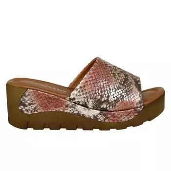 Женские тапочки из натуральной кожи на каблуке