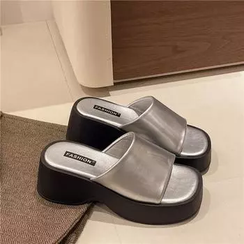 Женские тапочки, летние новые роскошные сандалии, женские дизайнерские тапочки на толстой подошве с квадратным носком, женские шлепанцы Zapatos 38