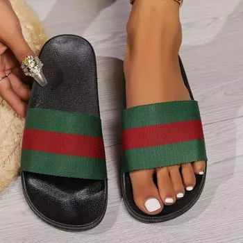 Женские тапочки, летние пляжные шлепанцы, сандалии, домашние тапочки, модные брендовые легкие нескользящие уличные женские шлепанцы из ЭВА для ванной комнаты 36